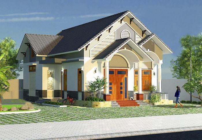 Mẫu nhà cấp 4 đẹp nhất Mẫu nhà có gác lửng