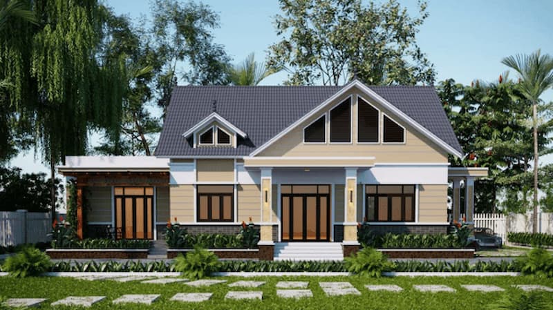 Mau nha cap 4 dep nhat hien nay Nhà phong cách cổ điển
