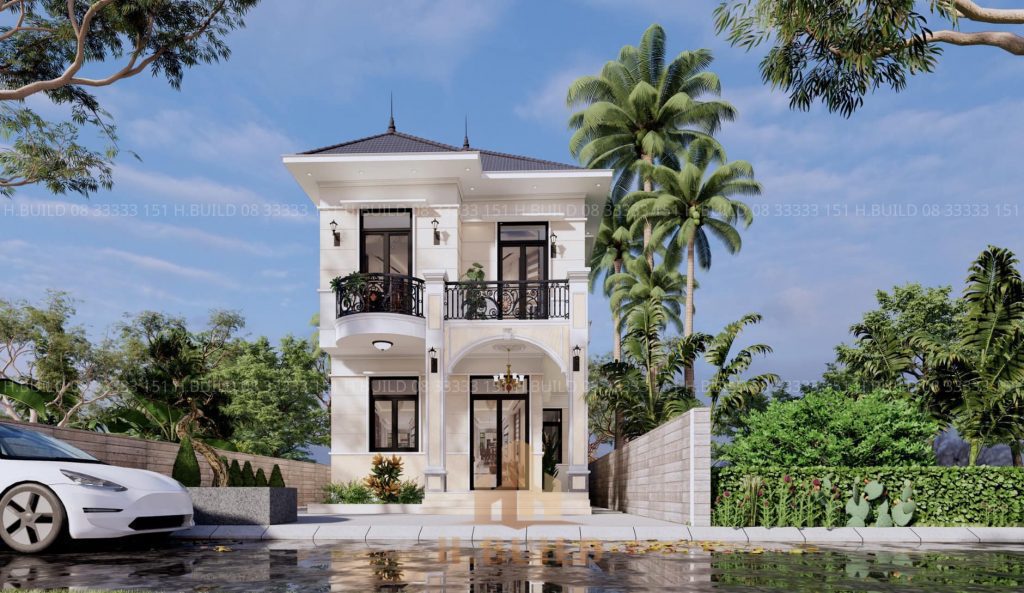 Mẫu nhà phố 2 tầng Mẫu nhà phong cách tân cổ điển