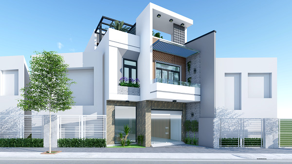 Mẫu nhà phố 2 tầng Mẫu nhà thiết kế độc đáo