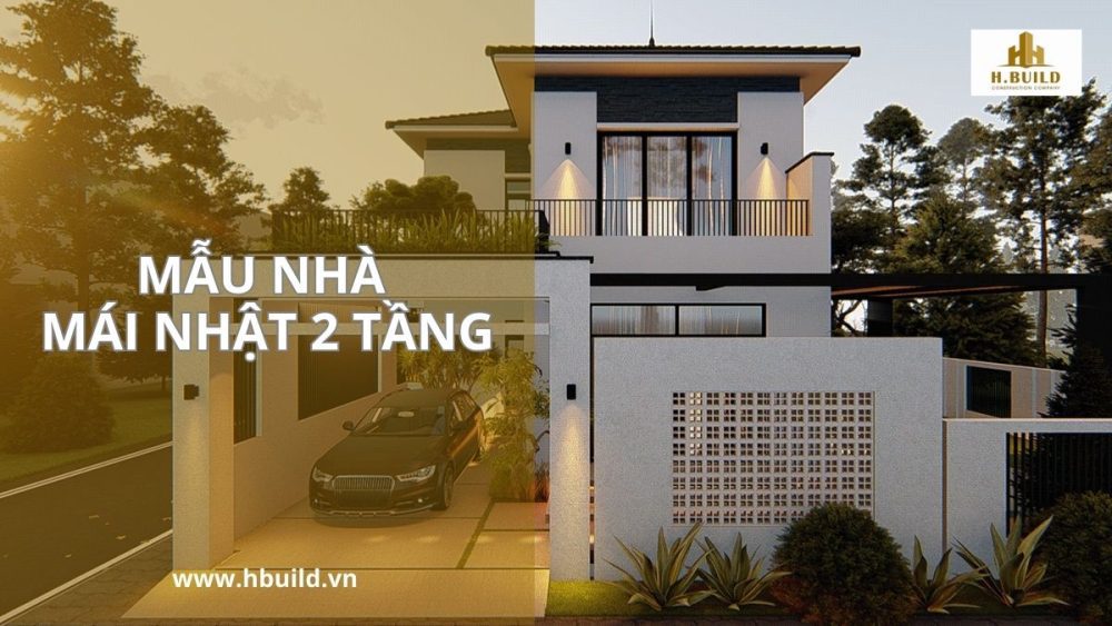 Mẫu Nhà Mái Nhật 2 Tầng Với Kiến Trúc Hiện Đại, Sang Trọng