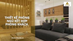Mẫu Thiết Kế Phòng Ngủ Kết Hợp Phòng Khách Đẹp Hiện Đại 2025